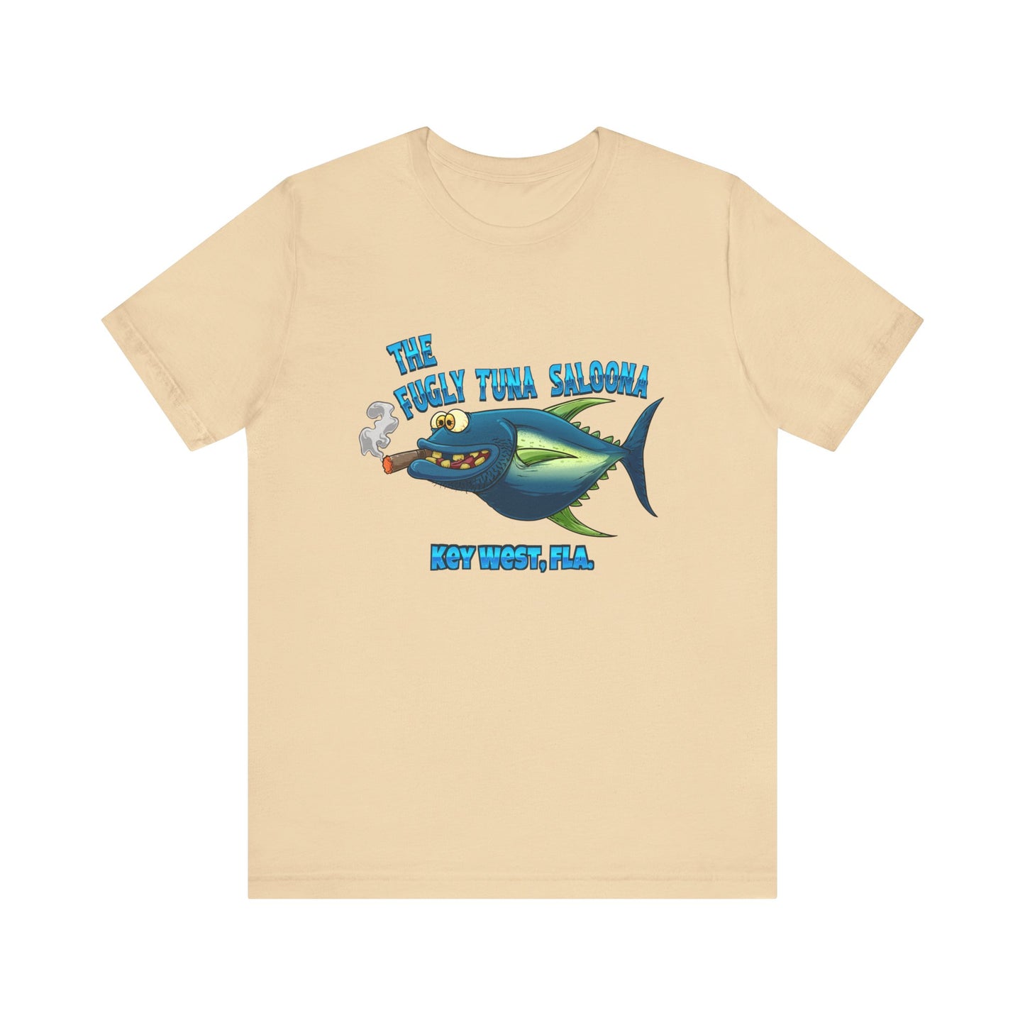 The Fugly Tuna Saloona , Key West front and back design Unisex cotton Short Sleeve Tee