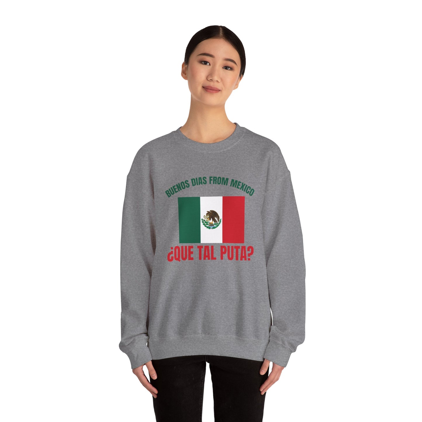 Buenos Dias from Mexico Unisex Heavy Blend™ Crewneck Sweatshirt