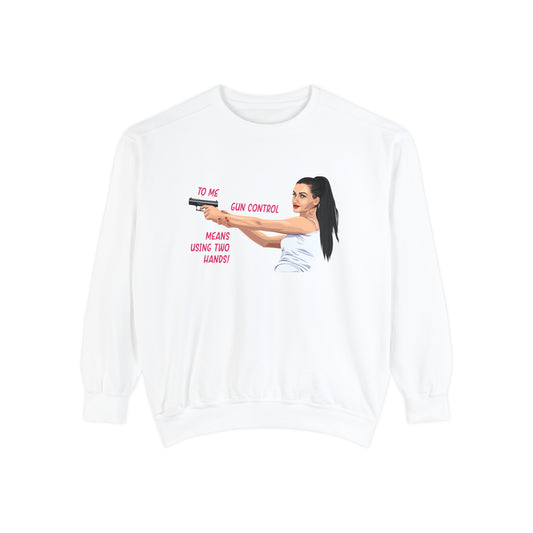 Girl Power Womans Garment-Dyed Sweatshirt