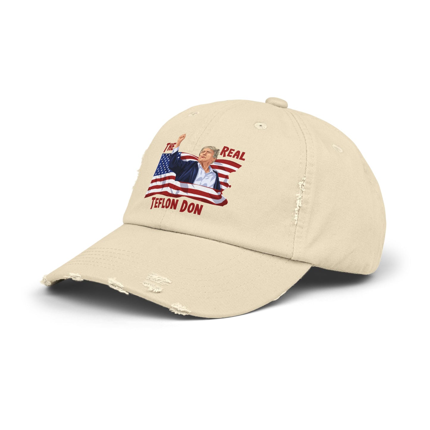 Trump  The Real Teflon Don  Unisex Distressed Cap