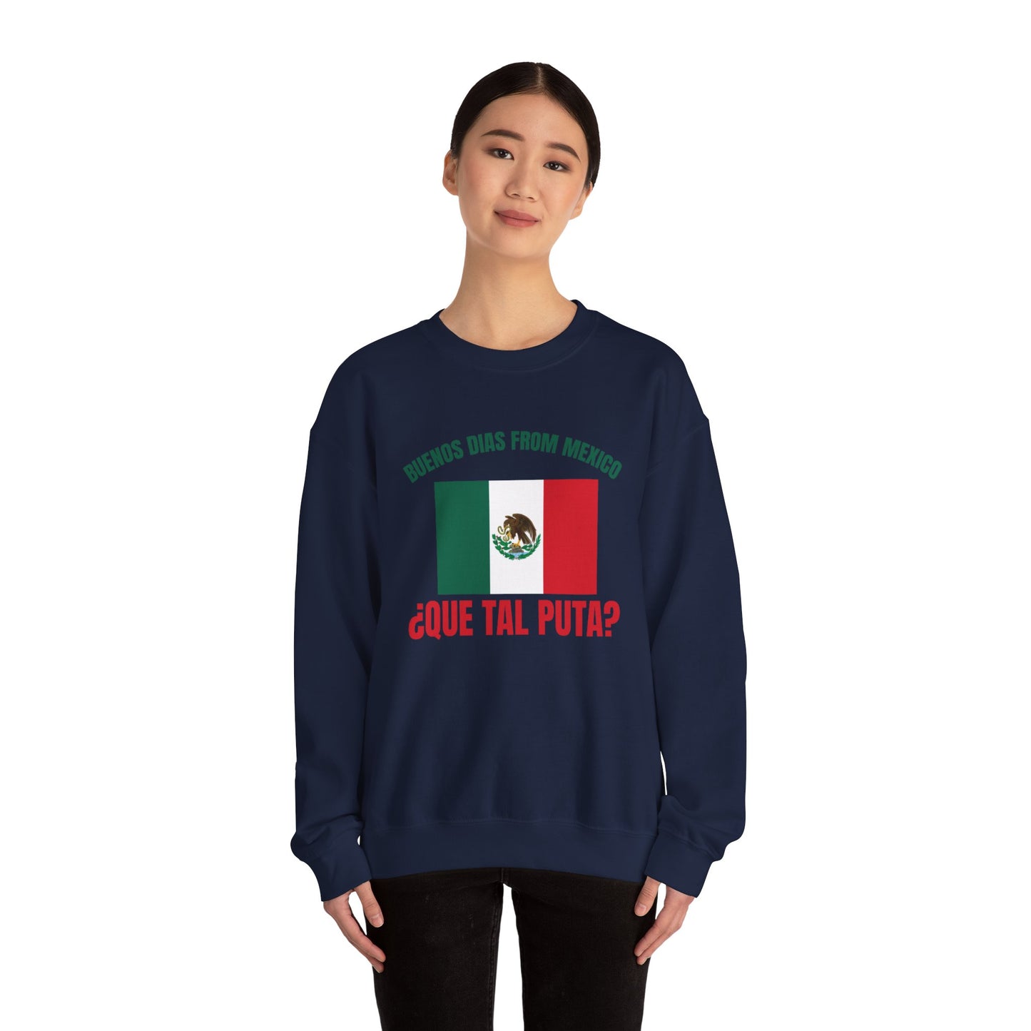 Buenos Dias from Mexico Unisex Heavy Blend™ Crewneck Sweatshirt