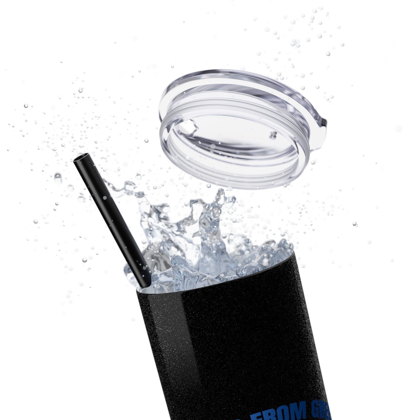 Welcome to Greece Skinny Tumbler with Straw, 20oz