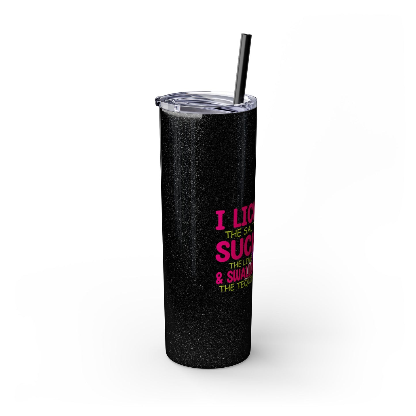 Margarita Lover's  Skinny Tumbler with Straw, 20oz