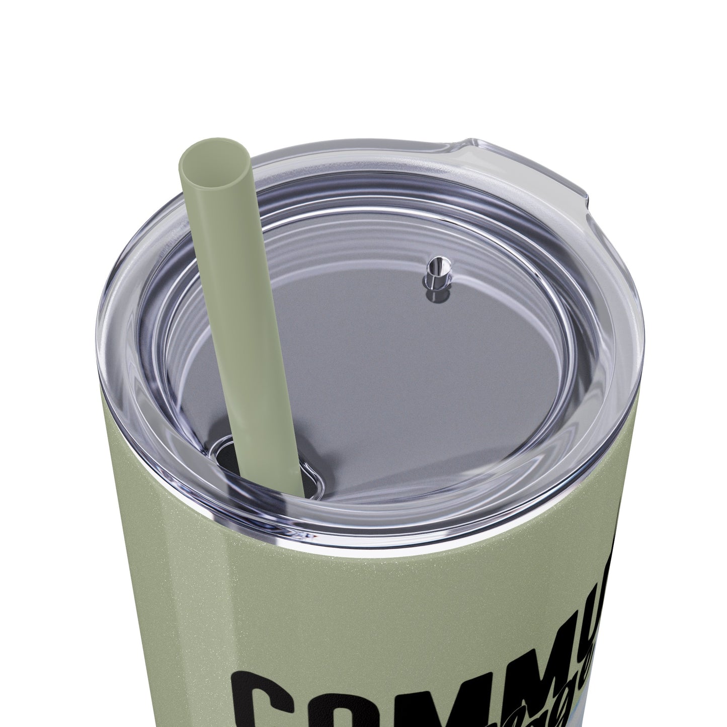 Community Collage is Easier Than Regular College - Skinny Tumbler with Straw, 20oz