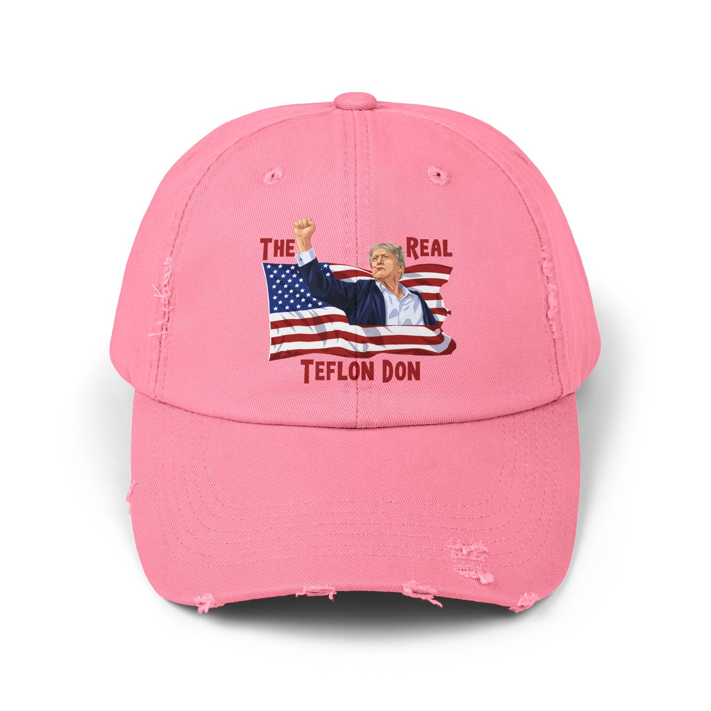 Trump  The Real Teflon Don  Unisex Distressed Cap