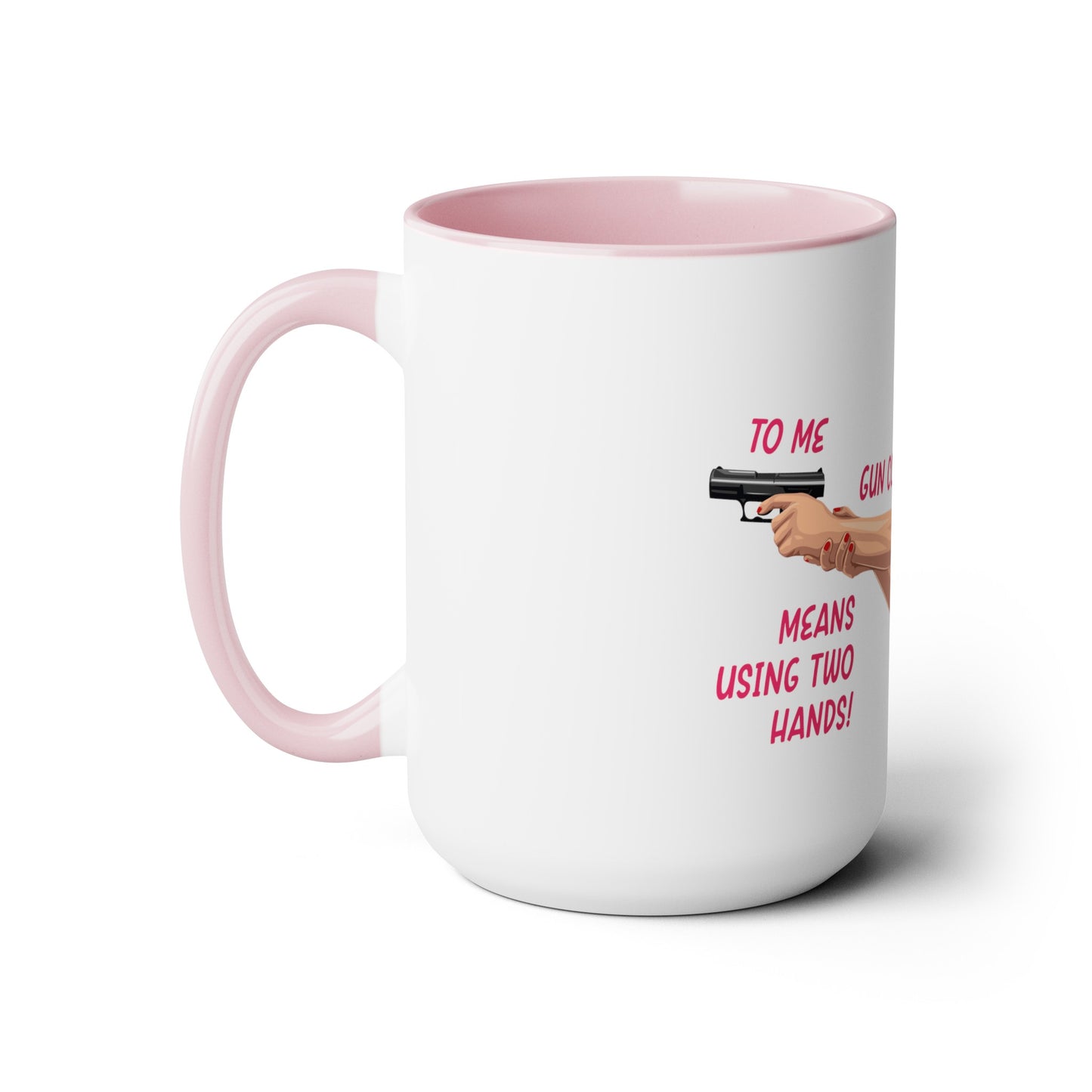 Girl Power Two-Tone Coffee Mugs, 15oz