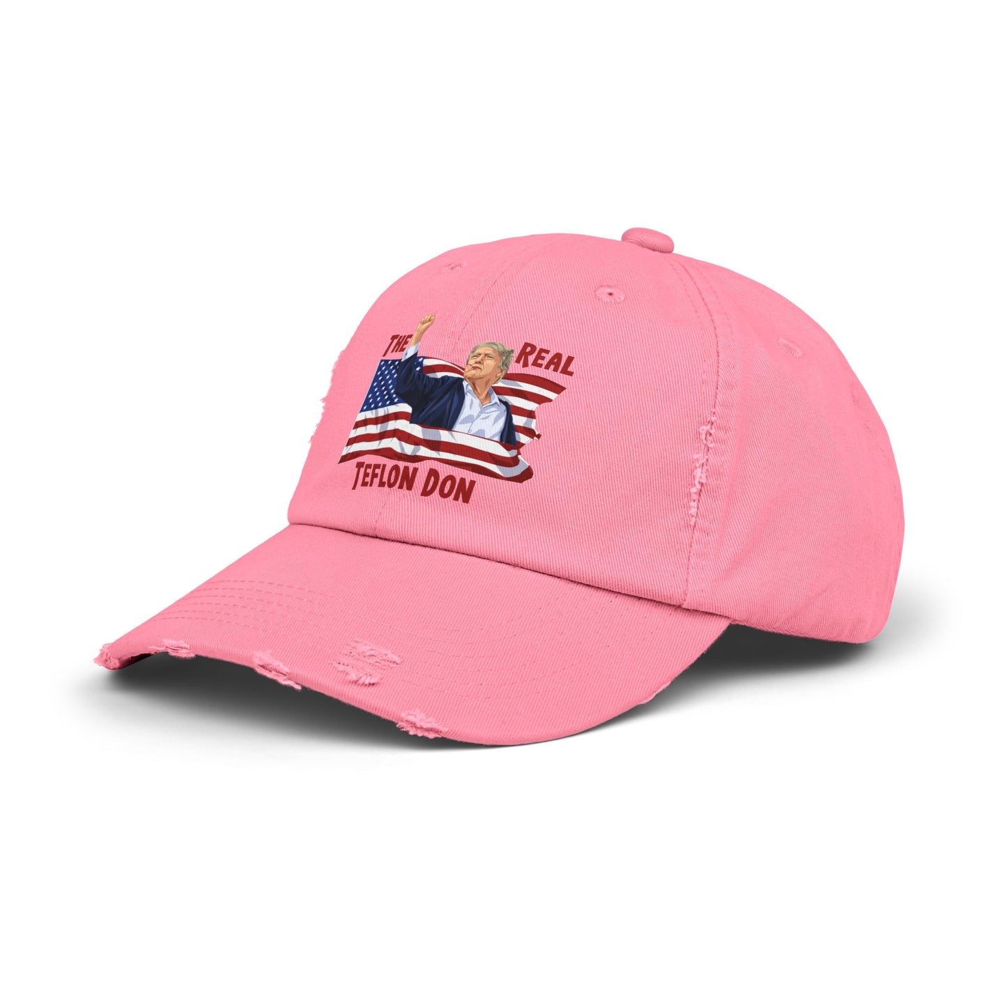 Trump  The Real Teflon Don  Unisex Distressed Cap