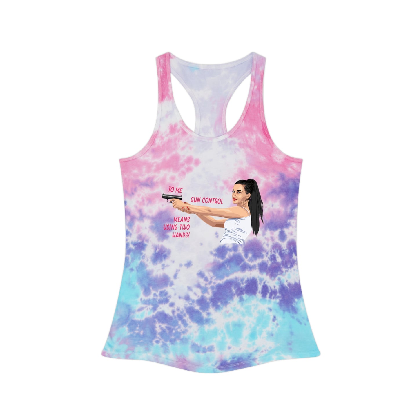 Girl power Tie Dye Racerback Tank Top