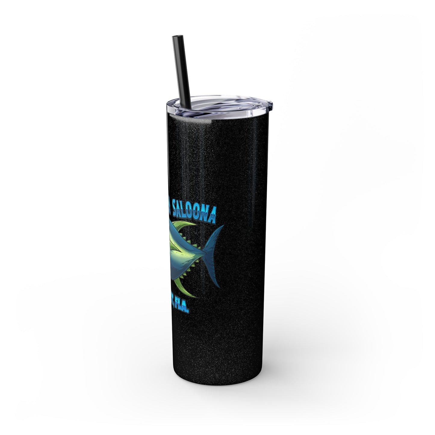 The Fugly Tuna Saloona Bar Key West FLorida Skinny Tumbler with Straw, 20oz