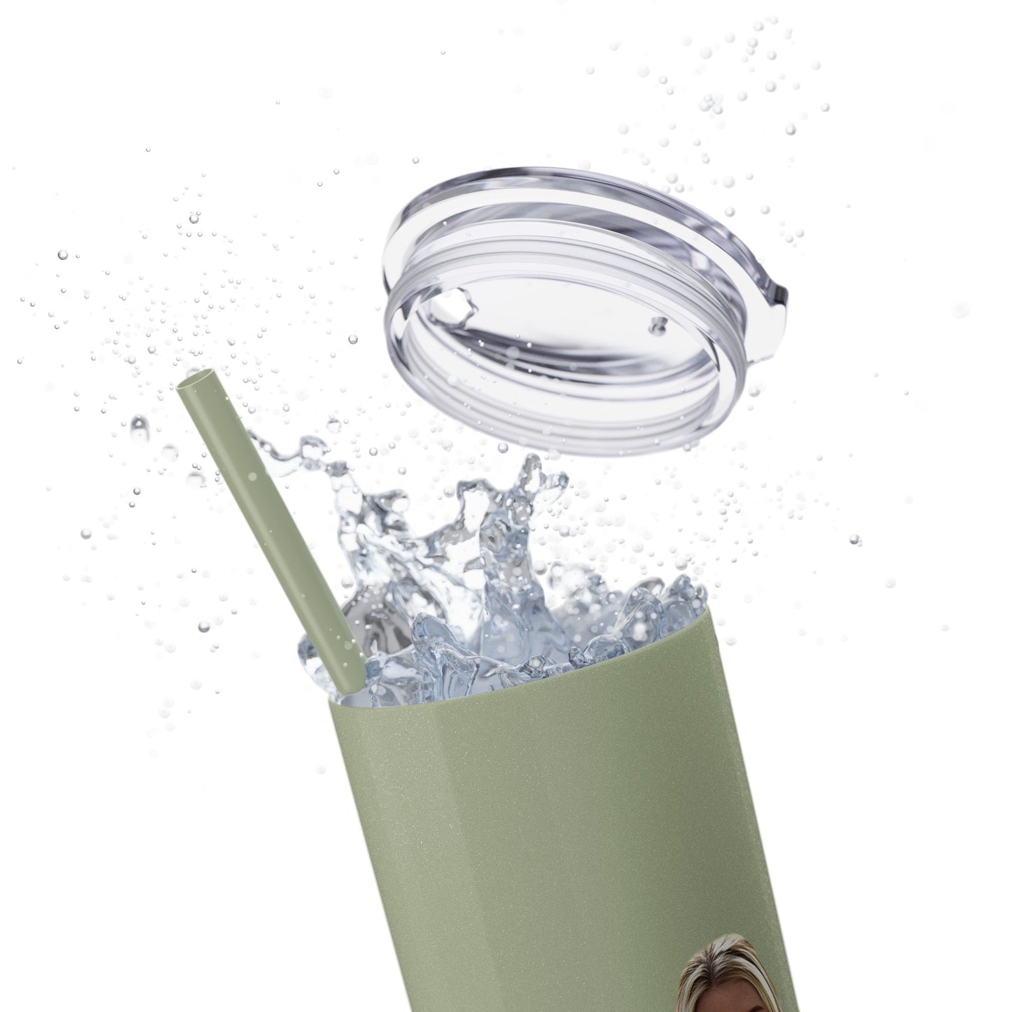 Margarita Lover's  Skinny Tumbler with Straw, 20oz