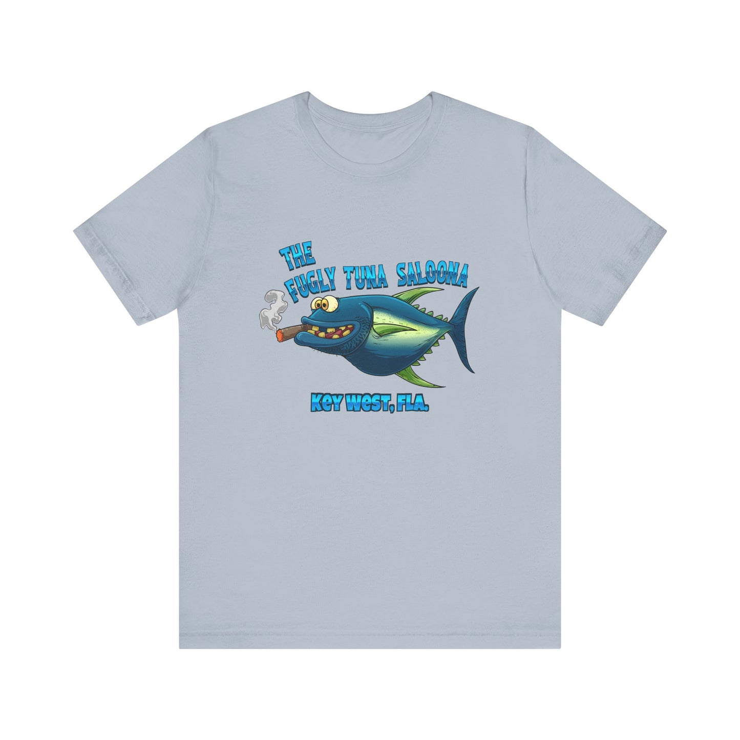 The Fugly Tuna Saloona , Key West front and back design Unisex cotton Short Sleeve Tee