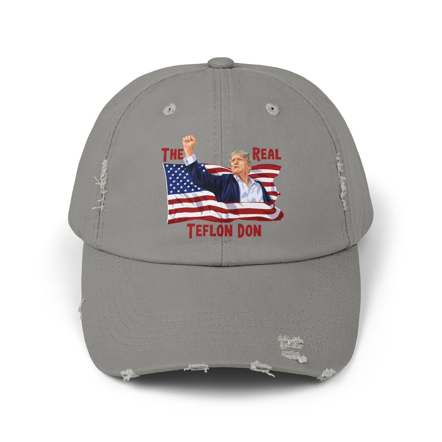 Trump  The Real Teflon Don  Unisex Distressed Cap