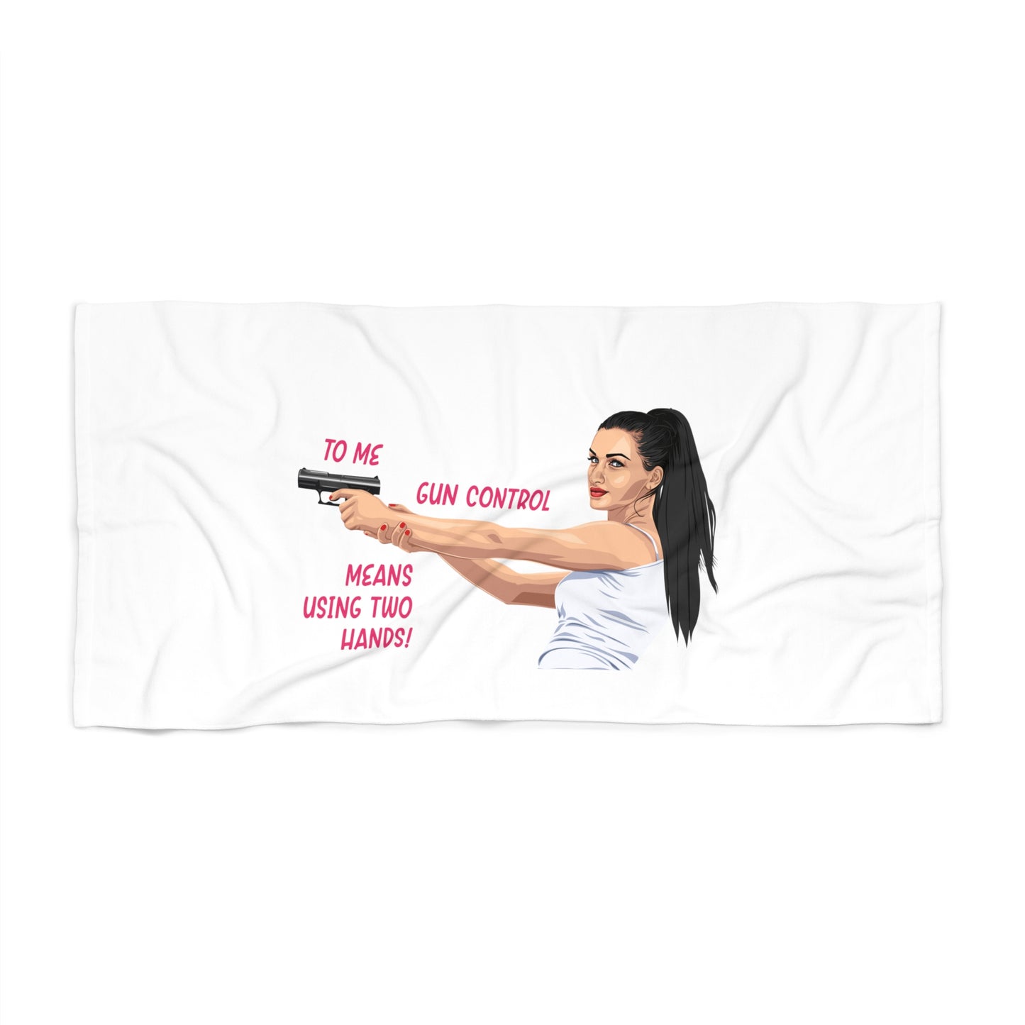 Girl Power Second Amendment 30" x 60"  Soft Beach Towel