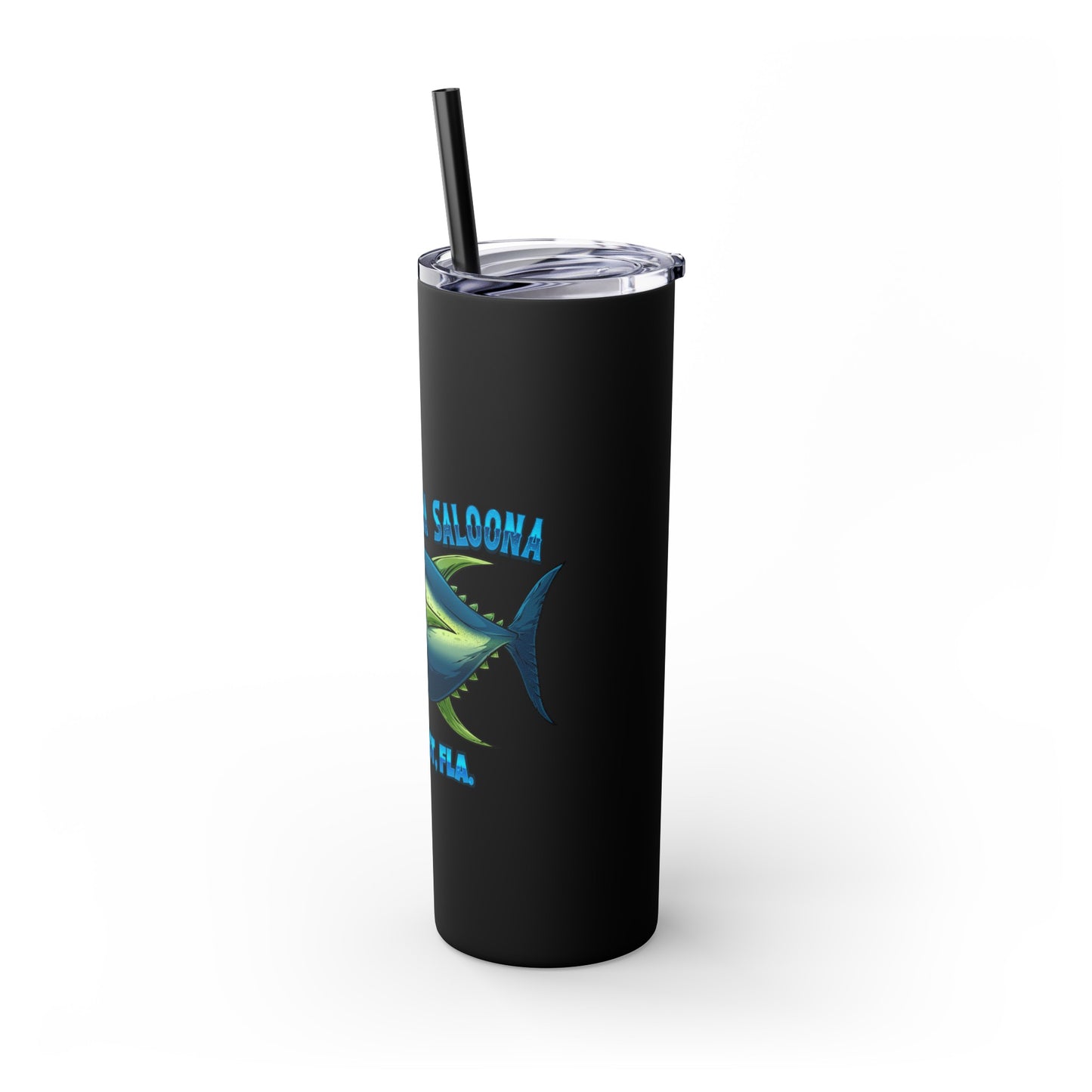 The Fugly Tuna Saloona Bar Key West FLorida Skinny Tumbler with Straw, 20oz