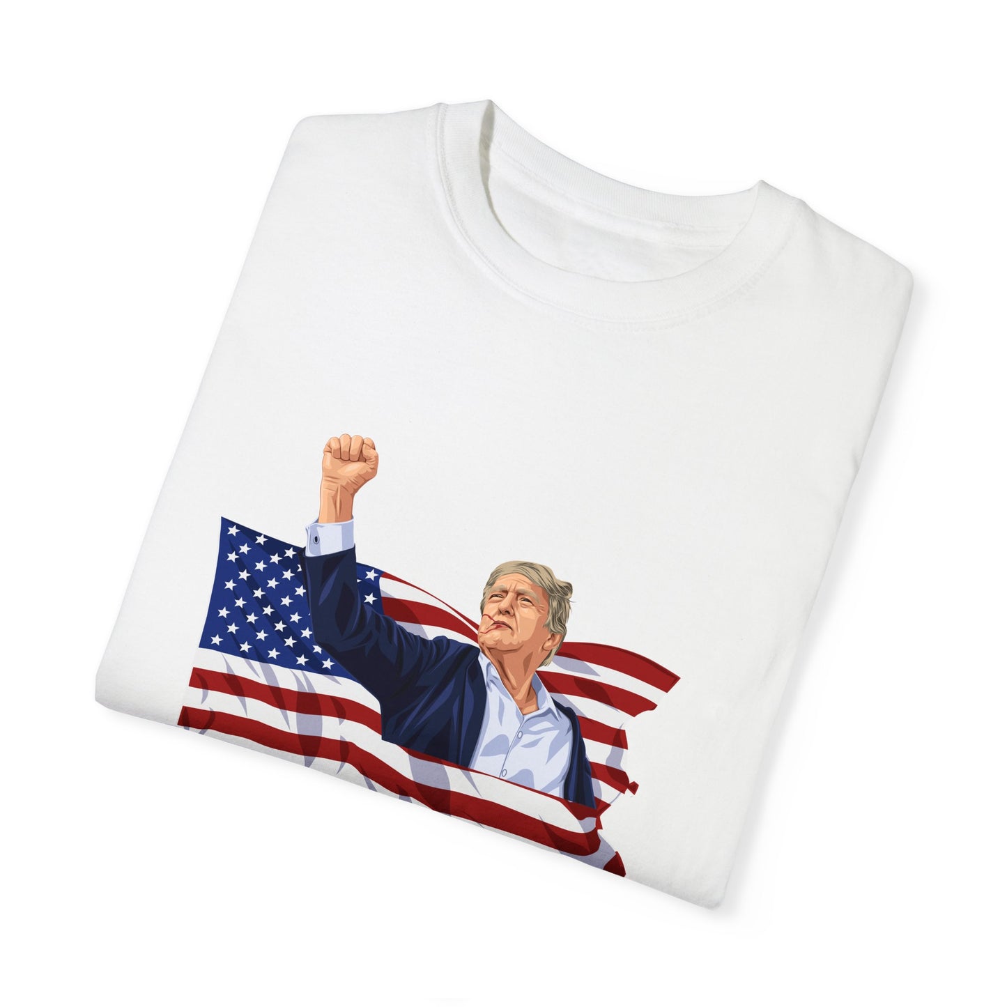 Teflon Donald Trump White lettering for dark shirts  Unisex Garment-Dyed T-shirt