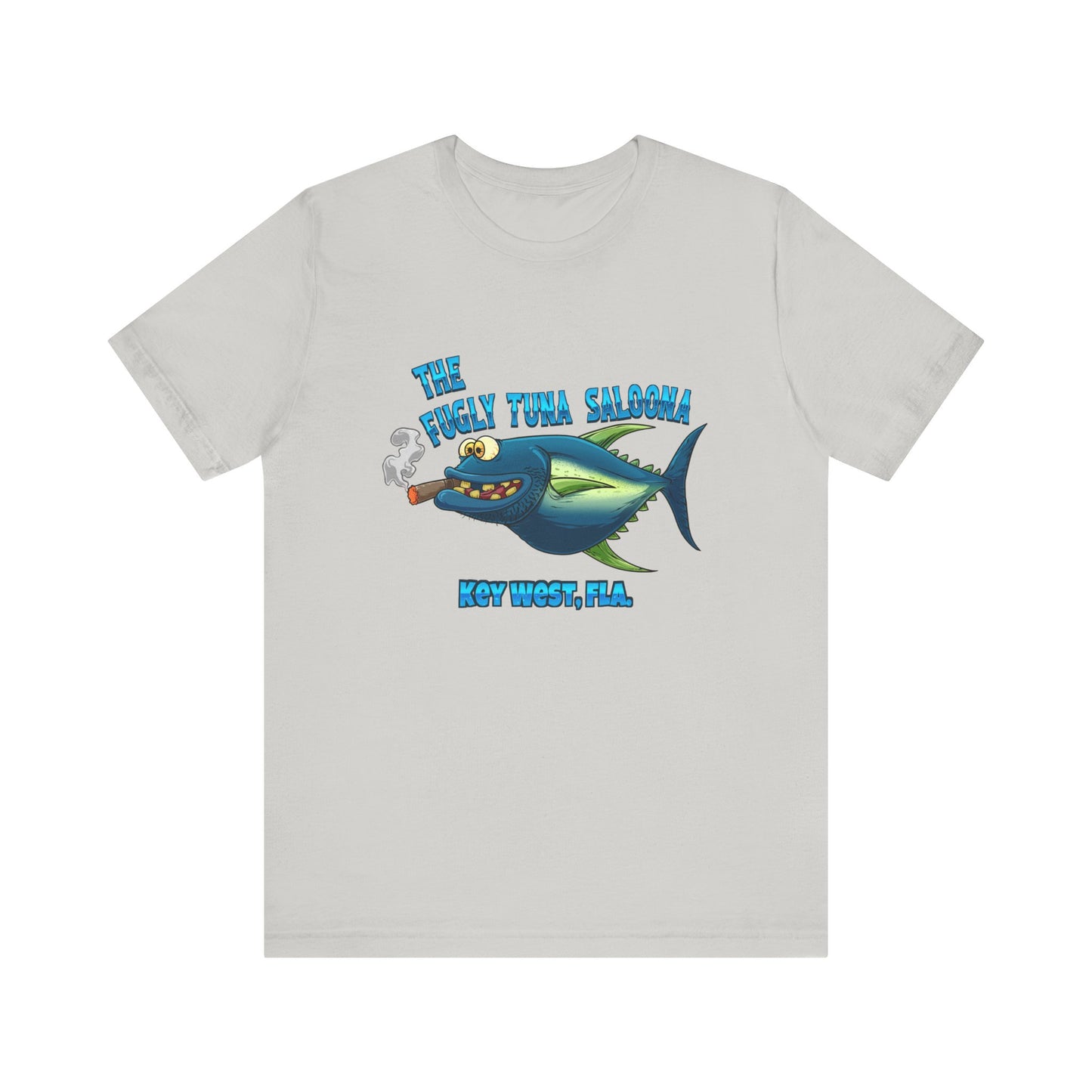 The Fugly Tuna Saloona , Key West front and back design Unisex cotton Short Sleeve Tee