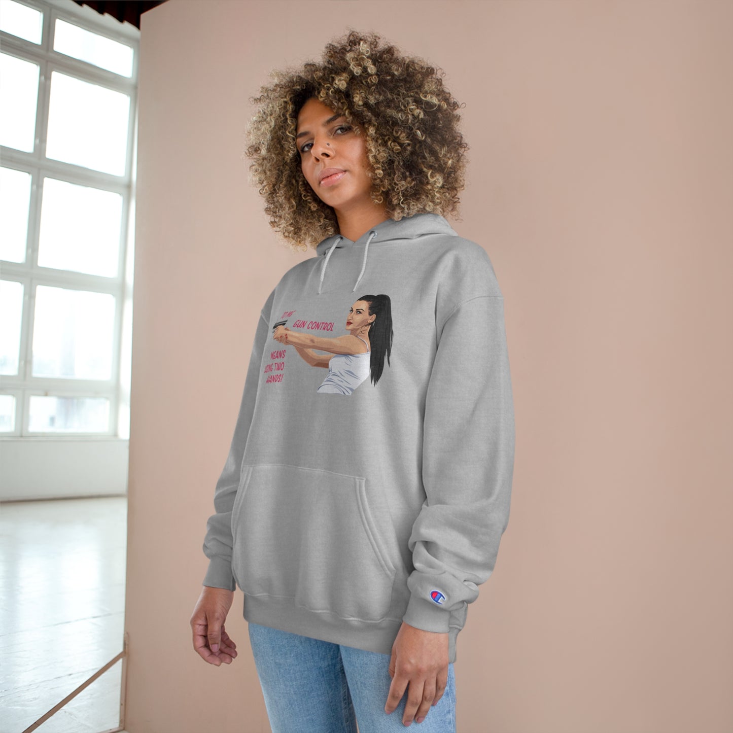 Girl Power  Champion  50/50 poly cotton blend Hoodie